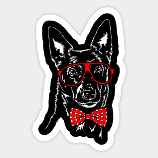 Cute Australian Kelpie dog portrait Sticker